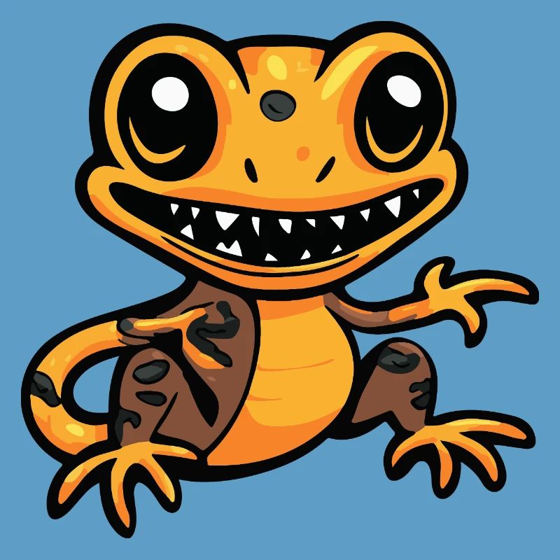 Lizard Halloween Comic Funny