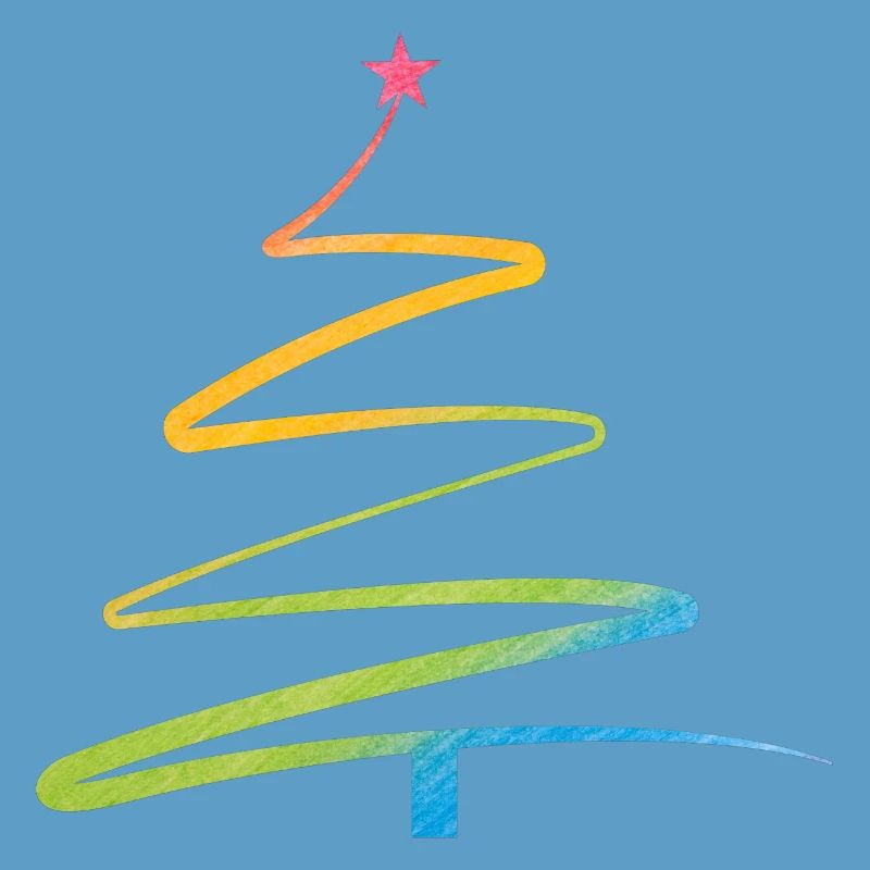 Rainbow Spiral Christmas Tree