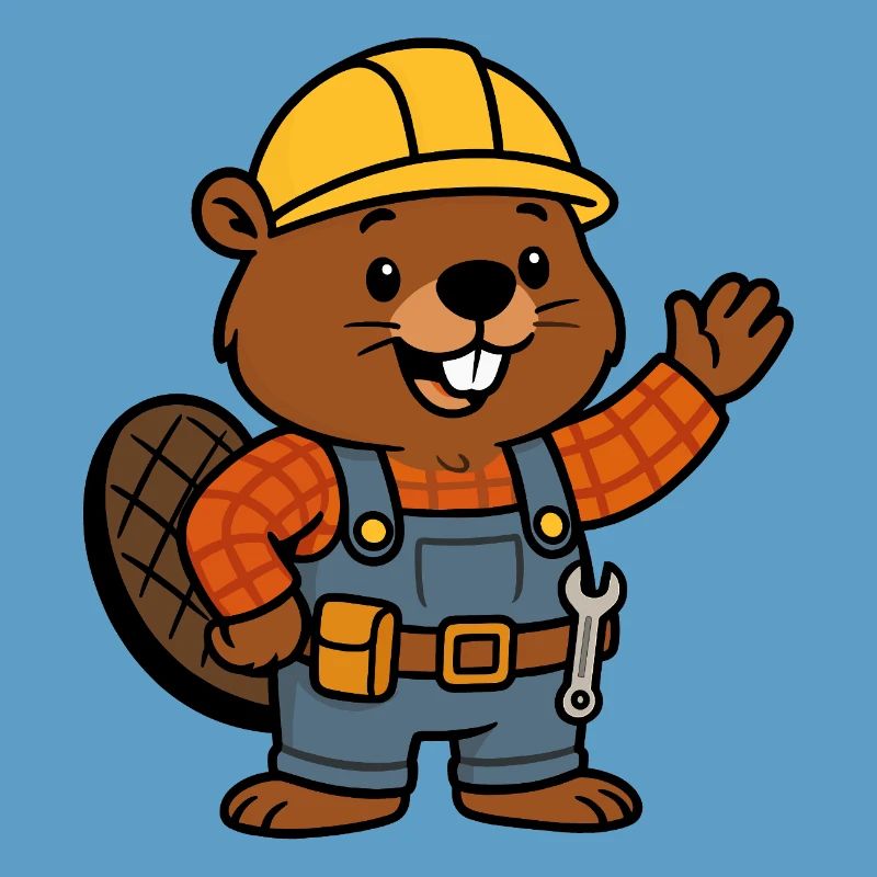Beaver Construction Worker Bob Helm Hello Planbuilder