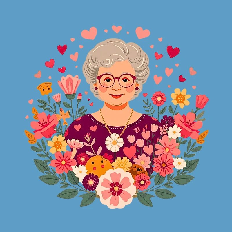 Blumen-Großmutter