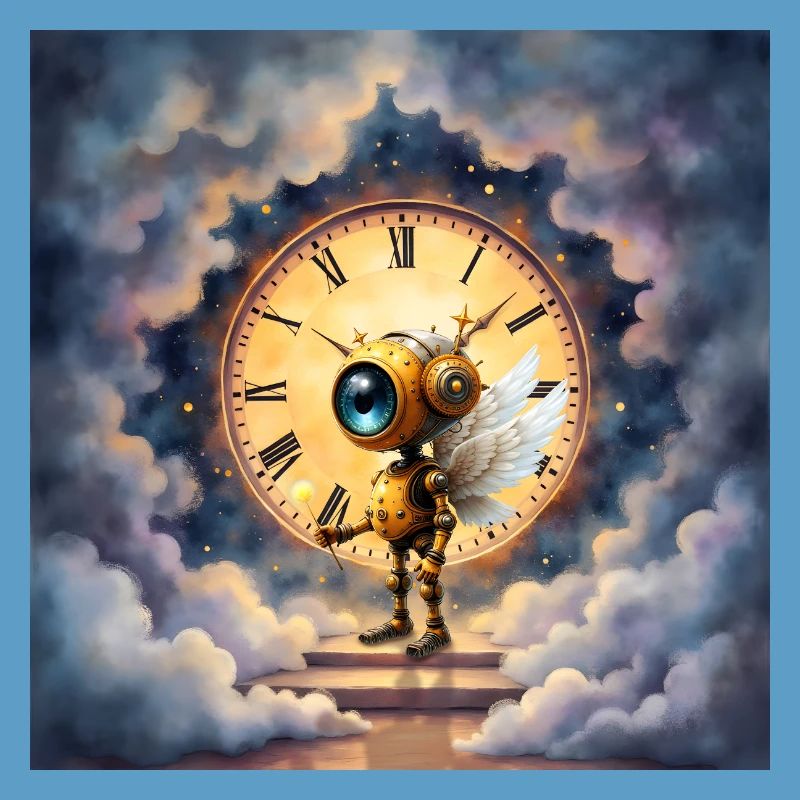 Winged Robot in Celestial Clock