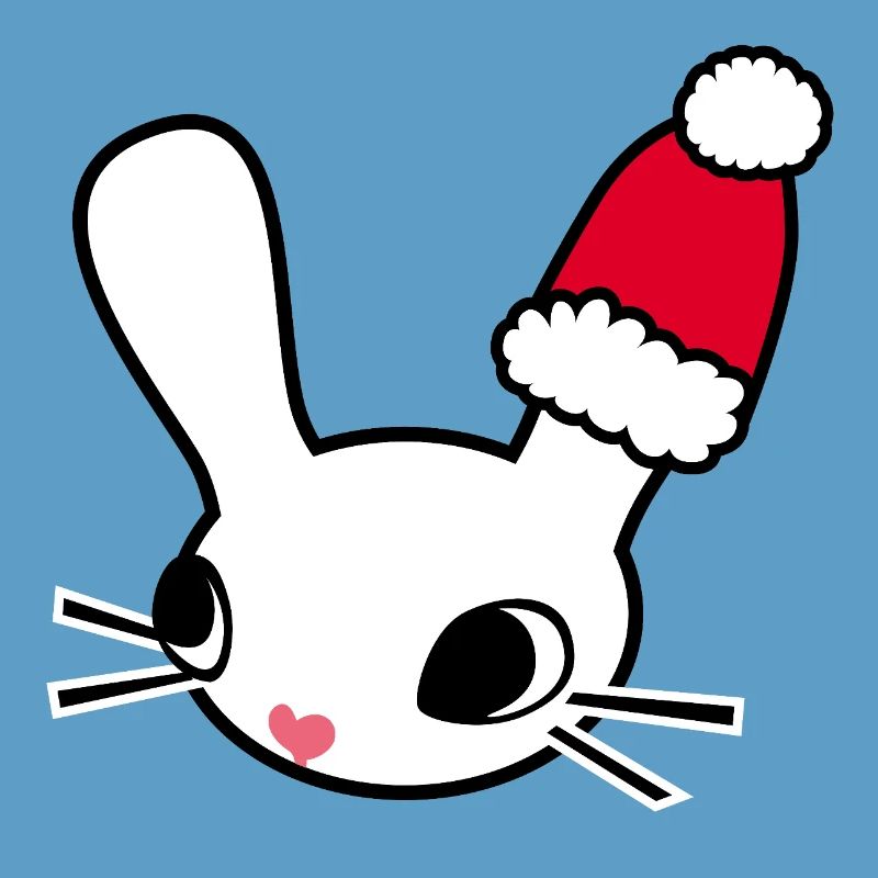 Weihnachtsmann-Hasenkopf