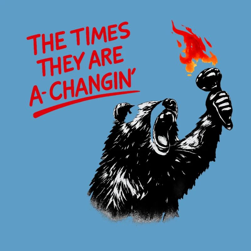 Walking Bear with Fire Torch