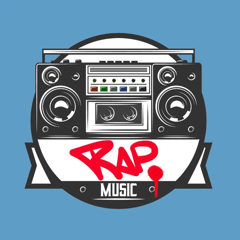 Jukebox Rap Logo Ghetto Blaster Graffiti
