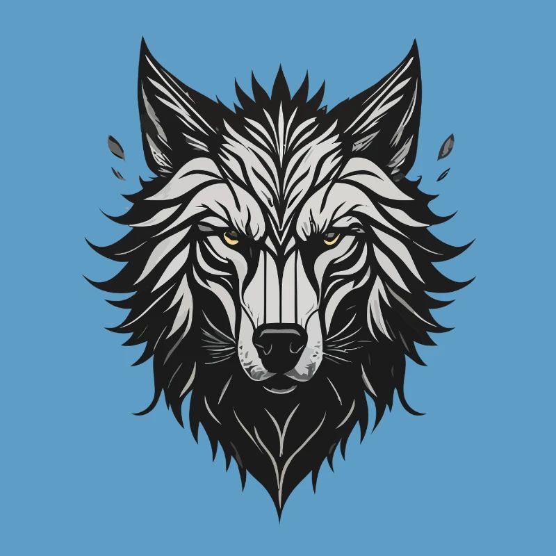 Night Stylized Wolf