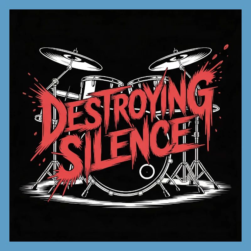 Destroying Silence Drum Graffiti