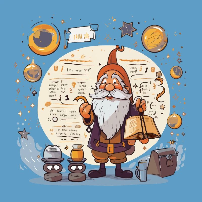 Gnome de l’Espace avec Grimoire