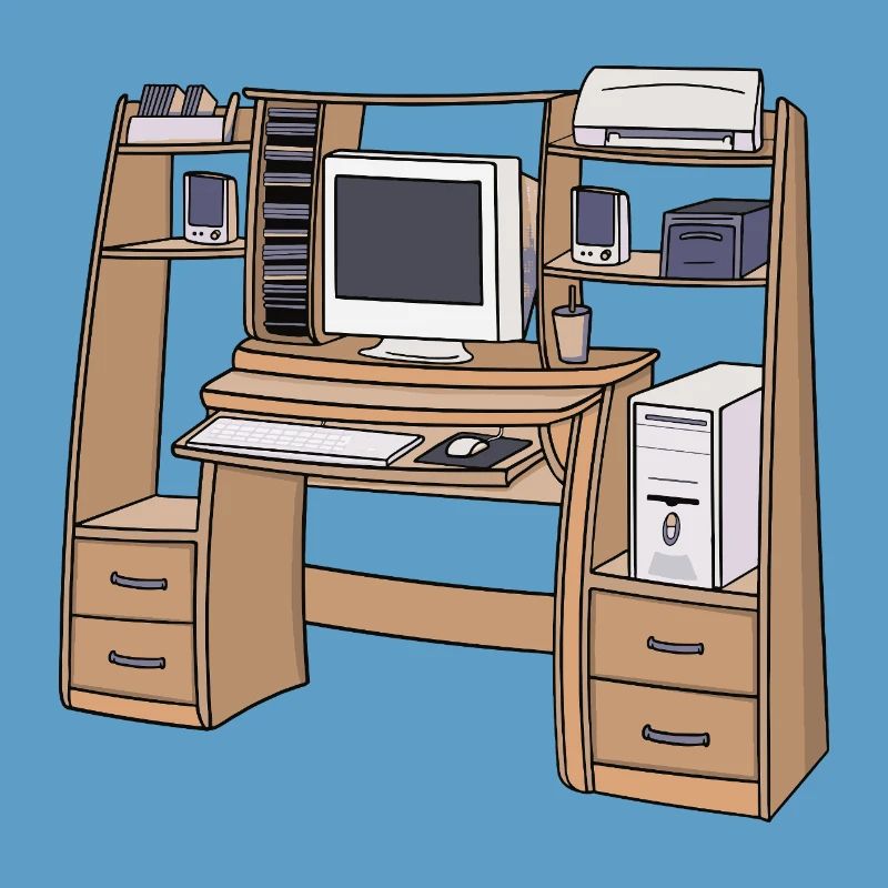 Retro Computer Desk Setup 90s 2000s Nostalgic