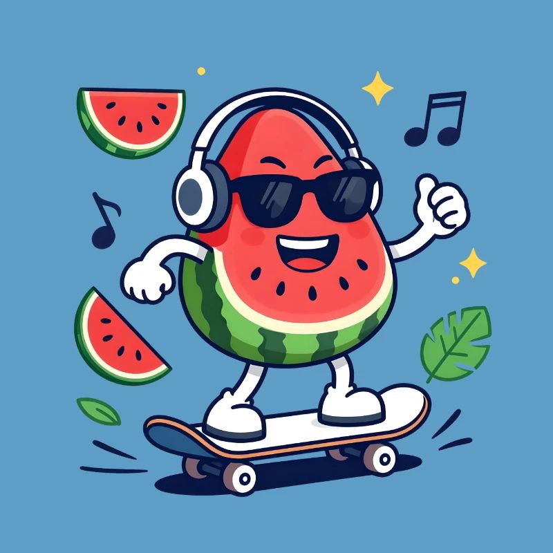 Pastèque Rythmée en Skate