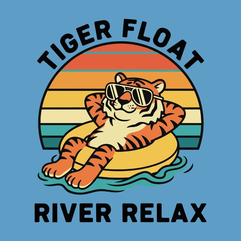 Tigre Bouée Rétro Tiger Float River Relax