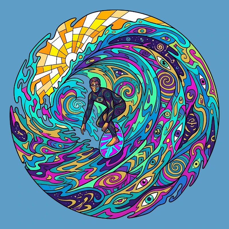 Psychedelic Surf Wave