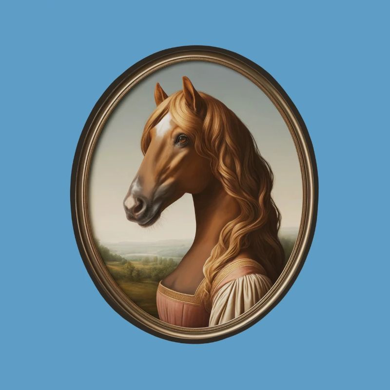 Porträt einer Fuchsstute im Stil der Renaissance