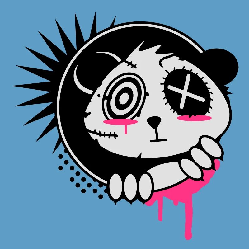 A sticker with panda bear head
