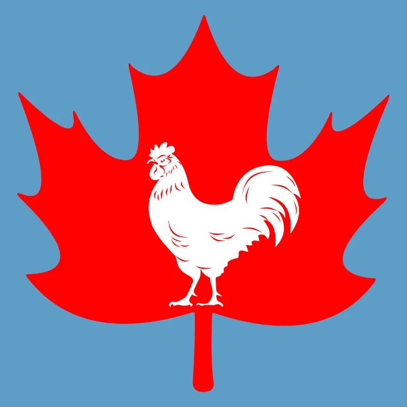 Canada maple leaf rooster logo