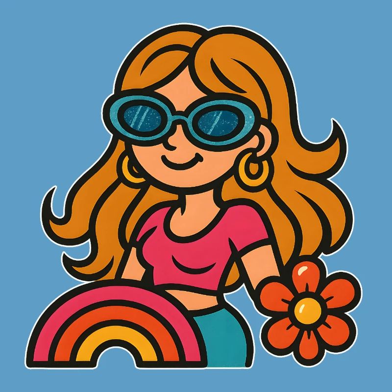 Fille d’été rétro - Look Flower Power