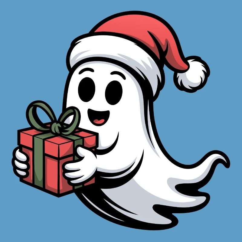 Weihnachtsgeist mit Geschenk