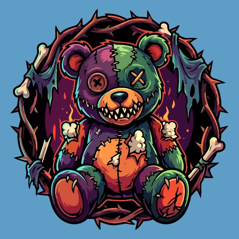 Patchwork Zombie Teddy kaputter Horror Teddybär