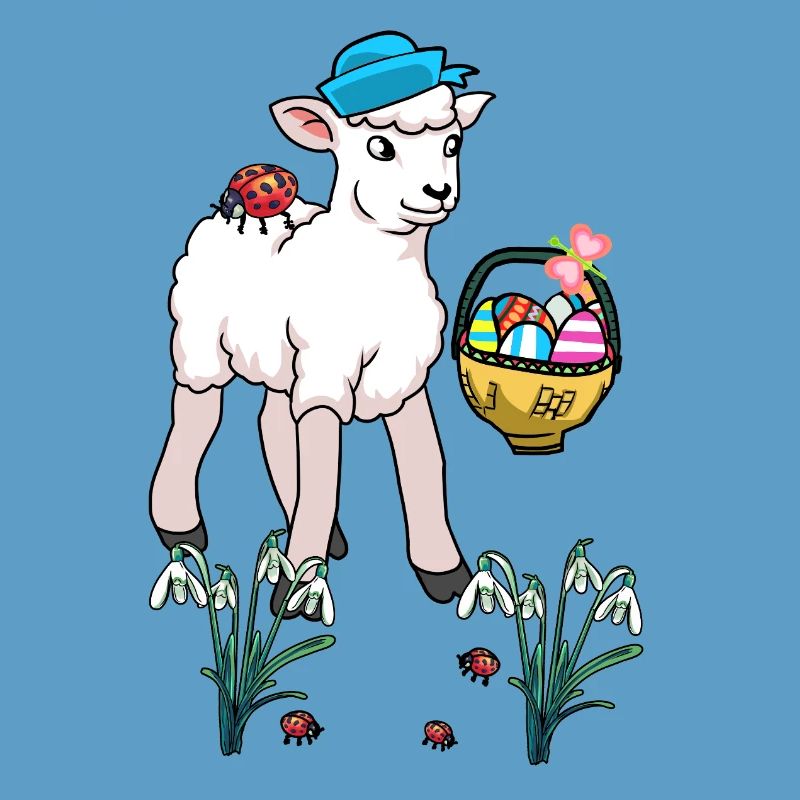 Easter Sheep Sheep Easter Eggs Child Easter Lamb