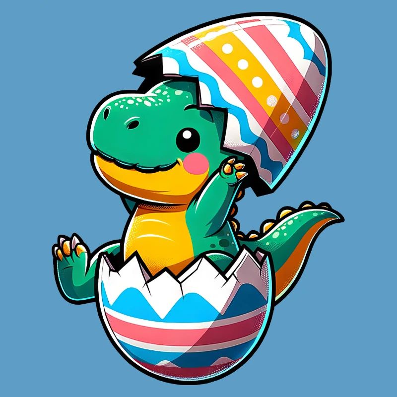 T-Rex Dino as Easter Egg, Clumsy Eggshells