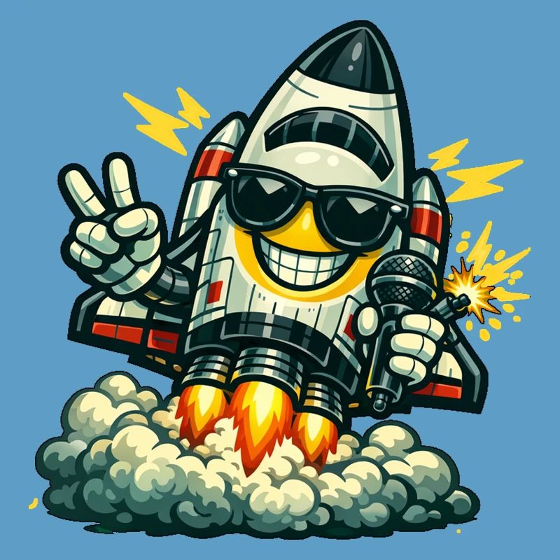 Space Rocket Duck mit Mikrofon