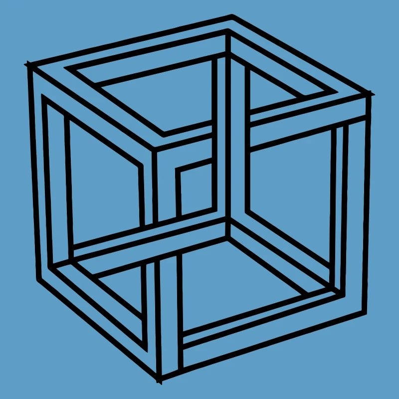 Esher unmöglicher Block oder Quadrat