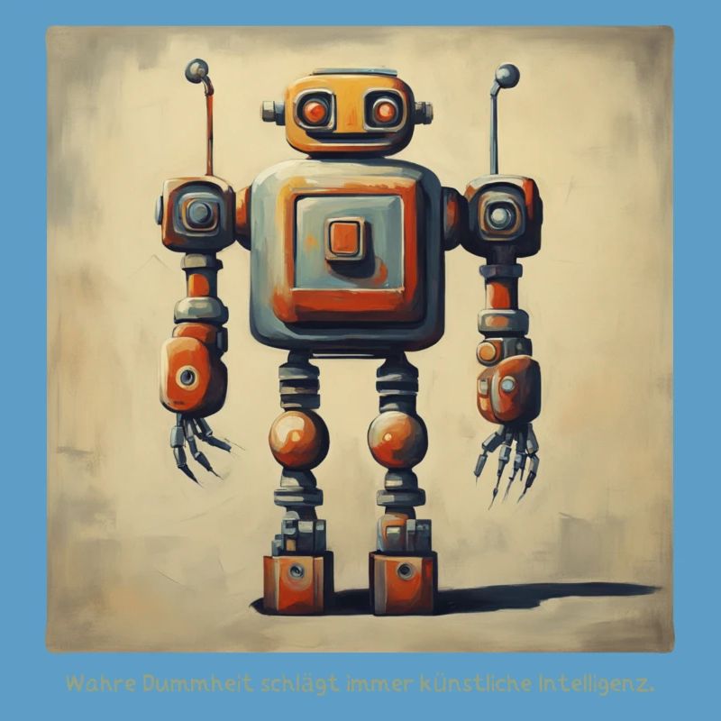 Dire Déclaration Intelligence Robot Rétro Nerd Lo