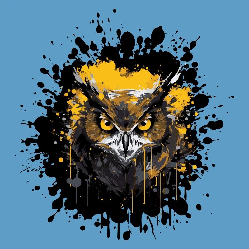 Eule Nachteule Splatter