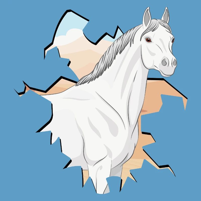 La tête d'un cheval Abbayan devant un désert