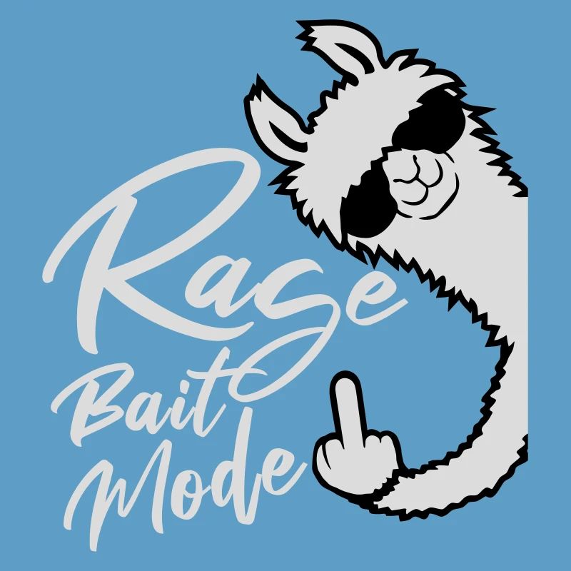 Rage Bait Llama Alpaca Sunglasses Middle Finger
