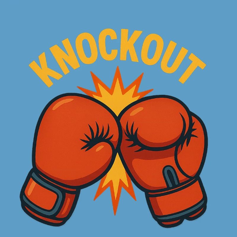 Knockout – Bande dessinée de gants de boxe