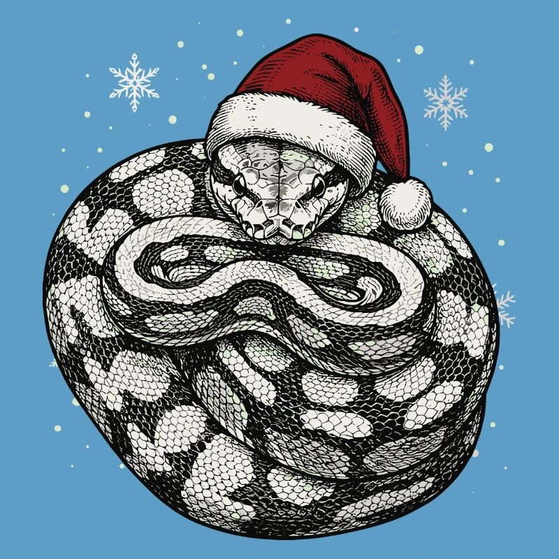 Serpent roi python roi de Noël Python boule