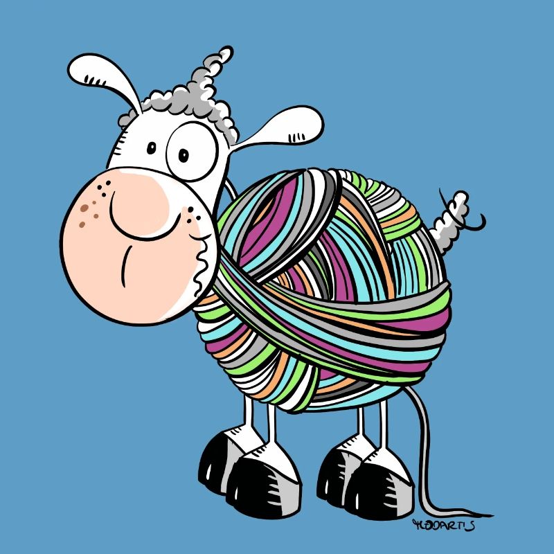 Coloured Sheep - Sheep - Comic - wool