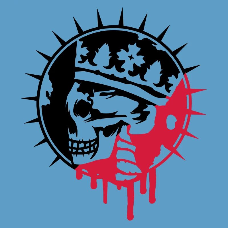 Totenschädel mit Krone Graffiti Patch