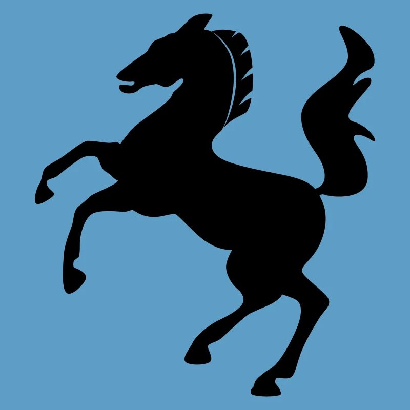 Pferd Symbol dynamisch springend