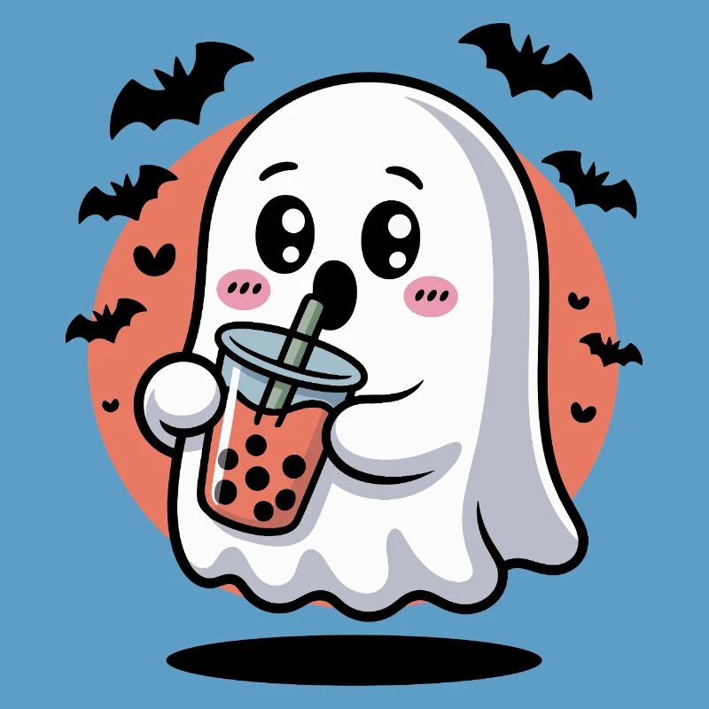 Conception de plaisir de café Sweet Ghost