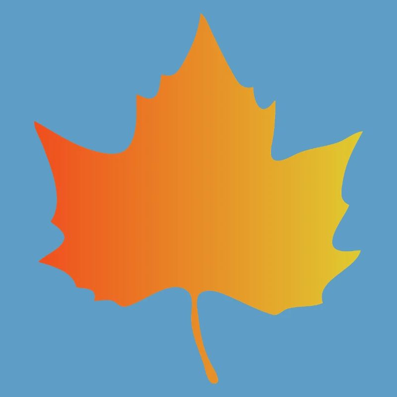 Autumn Gradient Maple Leaf