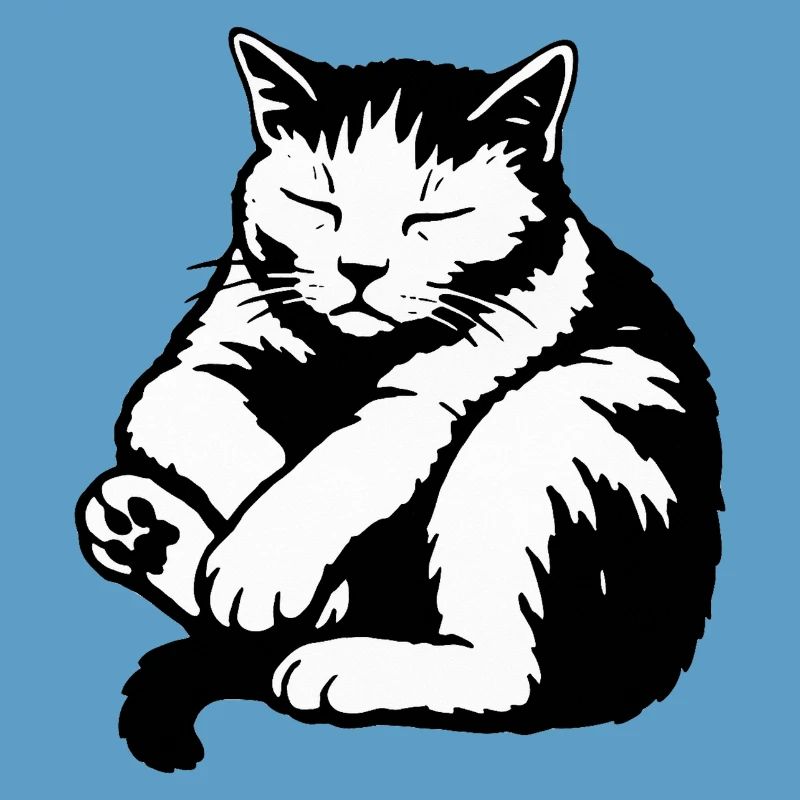 Sleeping Cat Silhouette