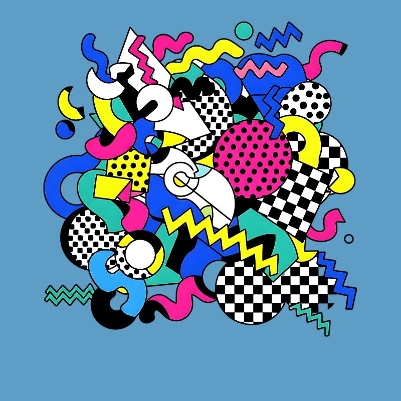 Neon Chaos Pop Art Pattern