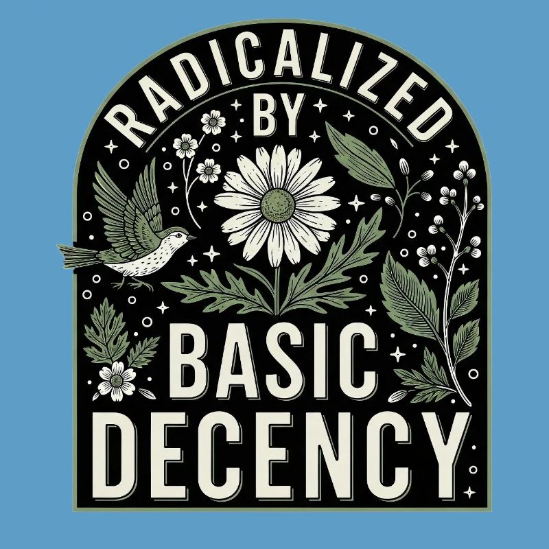 Radicalized by Basic Decency Statement Shirt