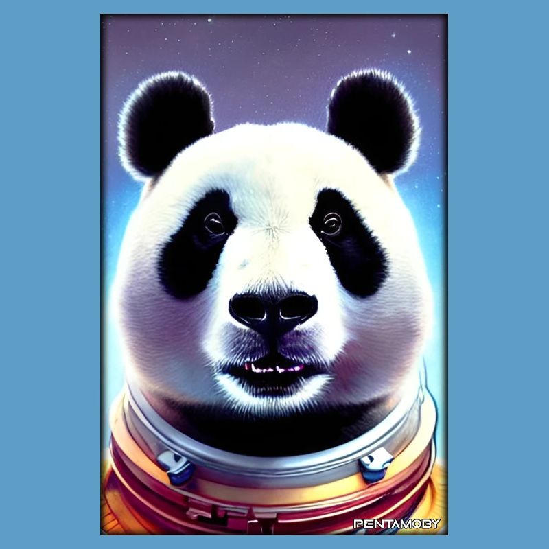 Panda Bear Panda Astronaut Future Sci-Fi Technology