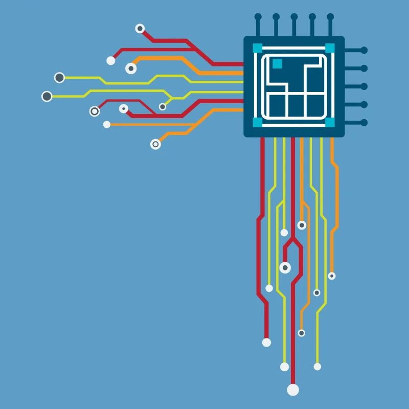 Computer chip - Creative illustration