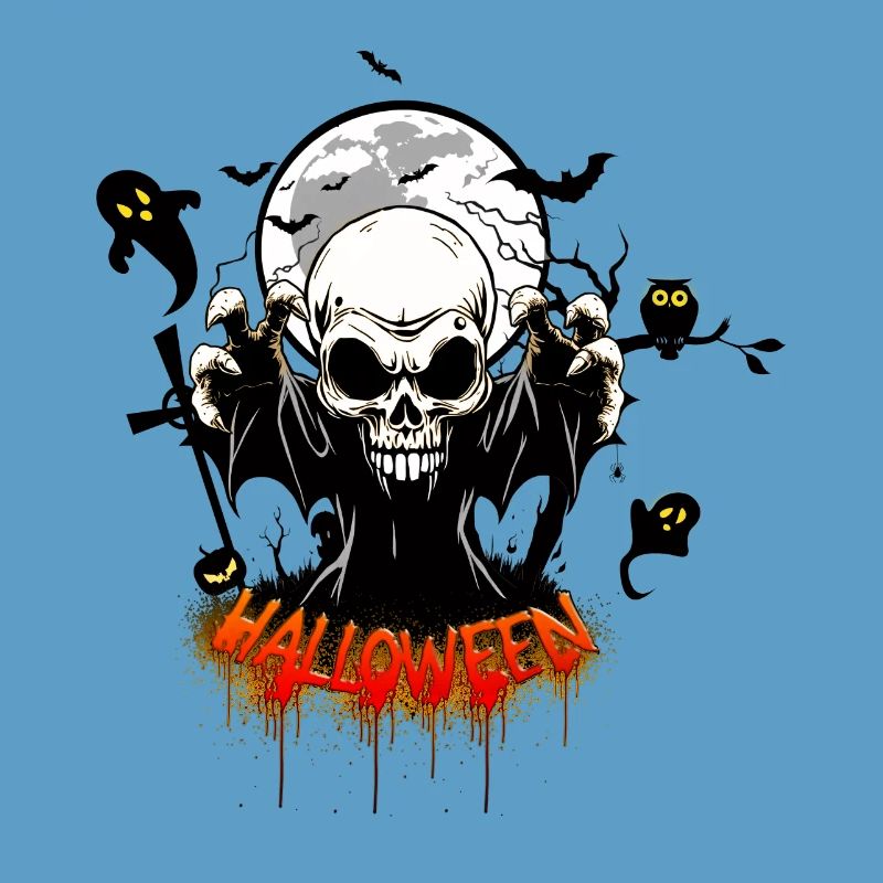 Skull with sharp teeth