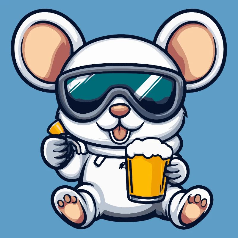 Mouse Après Ski Beer Comic