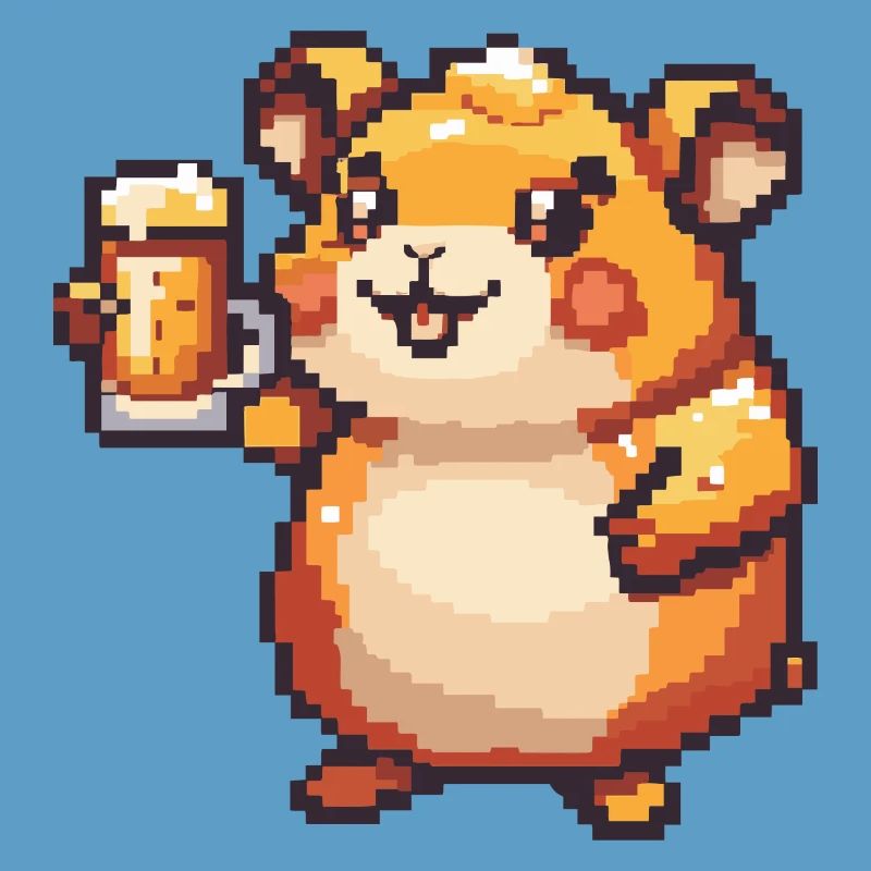 Hamster Beer Pixel