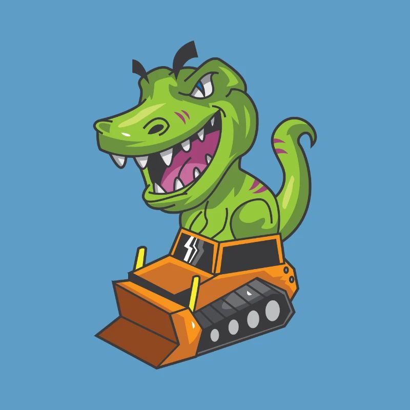 Dinosaur construction worker dino gift excavator