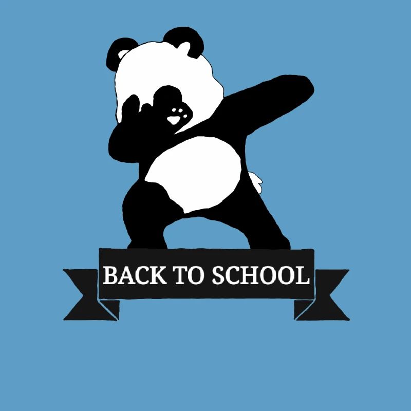 Schulanfang dabbender Panda Schulstart Schule Dab