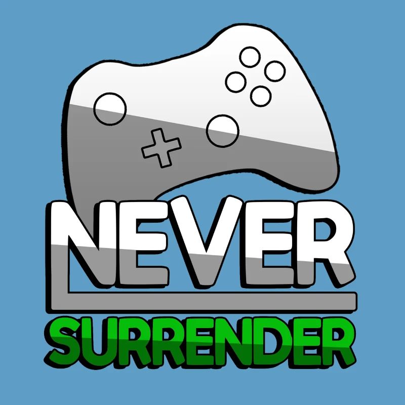 NEVER SURRENDER (Grün) + Controller - Gaming