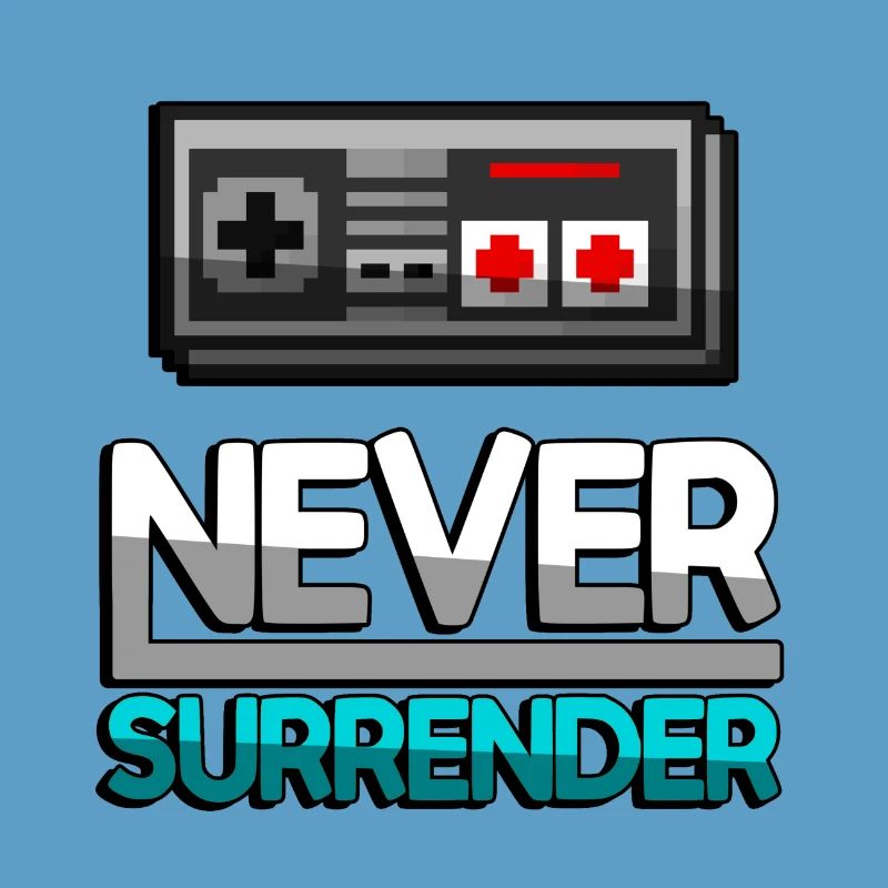 NEVER SURRENDER (Turquoise) + NES Controller - Gaming