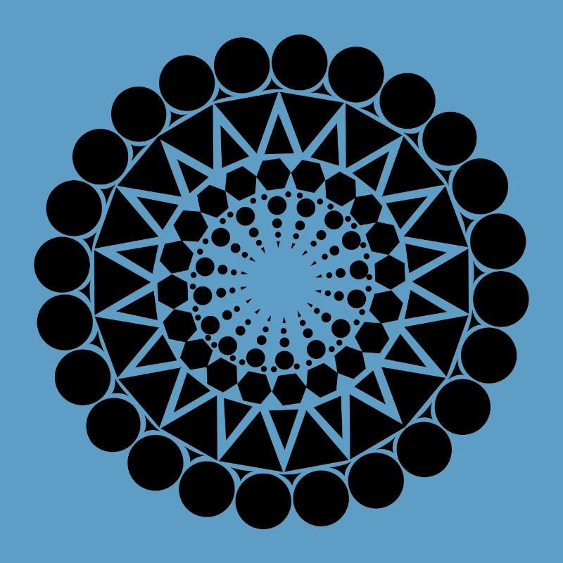 Geometric triangle mandala round pattern shape