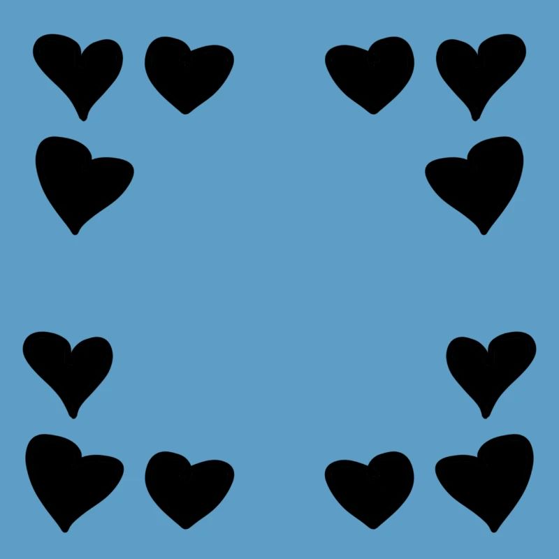 Hearts Pattern Frame Square Heart